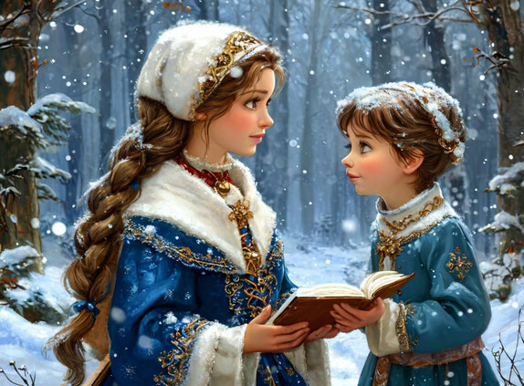 Read more about the article A fairy tale about the Snow Maiden. A short kind children’s bedtime story.